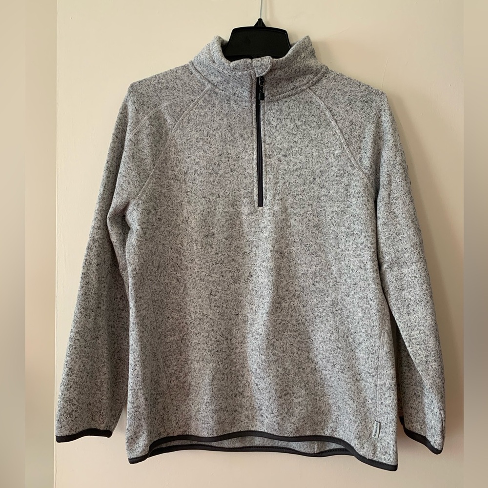 Avalanche Outdoor Women’s Gray Heather Fleece Long Sleeve 1/4 Zip Pullover M